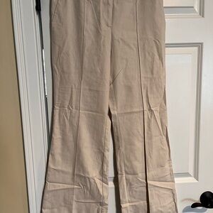 LOFT Cream Wide-Leg Trousers